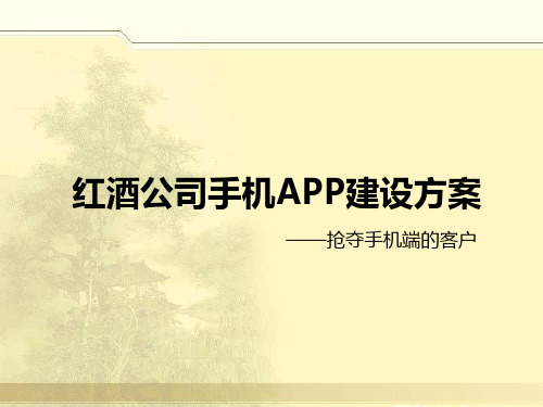 公司手机APP建设方案