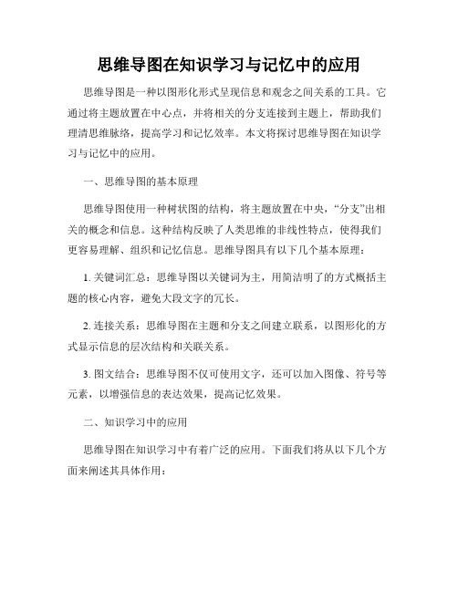 思维导图在知识学习与记忆中的应用