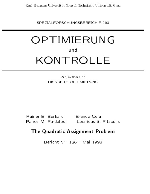 The Quadratic Assignment Problem