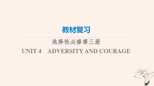 高考英语一轮Unit4AdversityAndCourage课件新选择性必修第三册