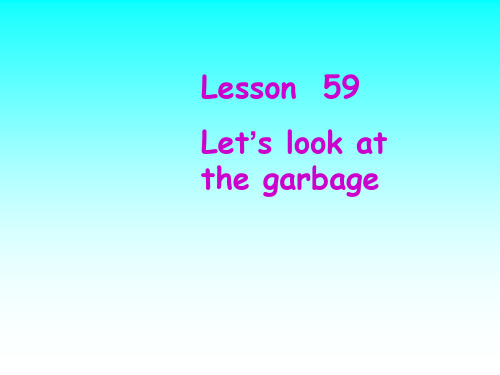 英语:Unit-8-《Save-Our-World》lesson59课件(1)(冀教版八年级下)(中学课件201911)