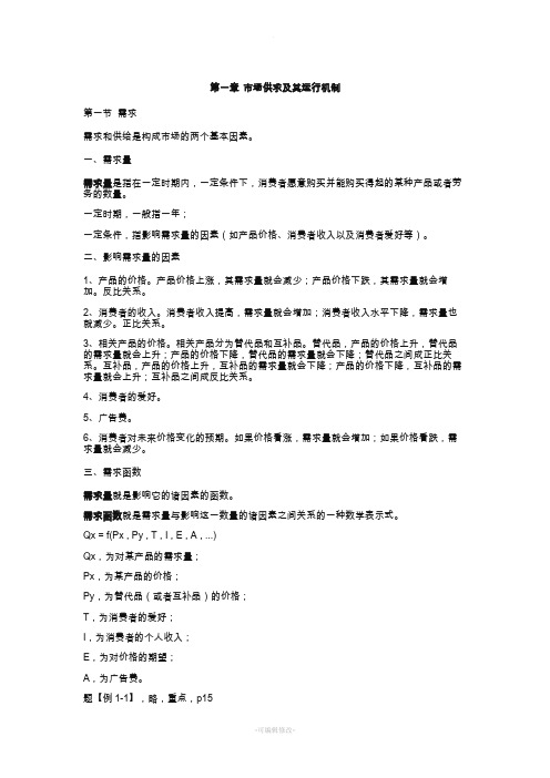 管理经济学知识点总结