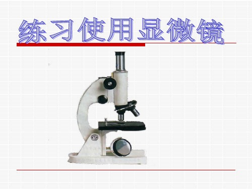 显微镜结构图和使用方法