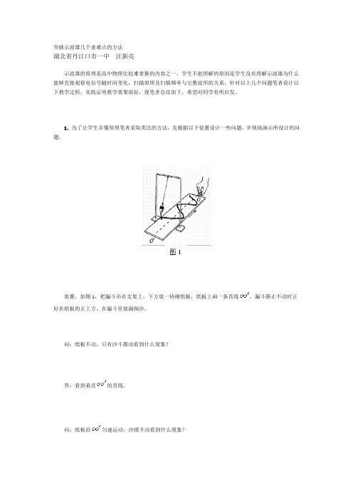 示波管使用原理