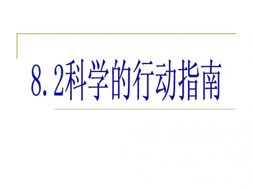 苏教版九年级政治8.2科学的行动指南