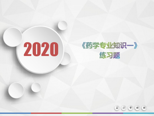 2020年广东省《药学专业知识一》测试题(第170套)