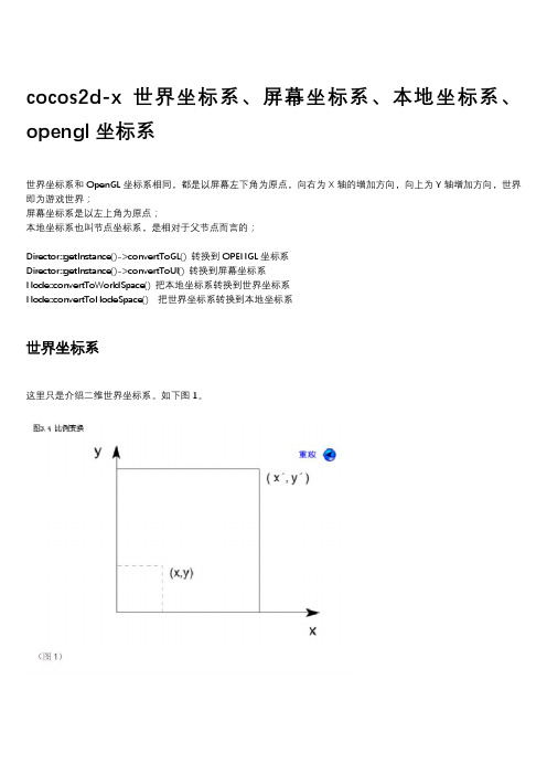 屏幕坐标系等常用坐标系介绍