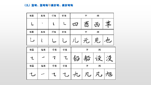 小学硬笔书法课件-基本笔画-竖弯-全国通用共15张PPT