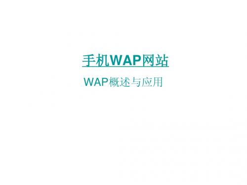 手机WAP网站