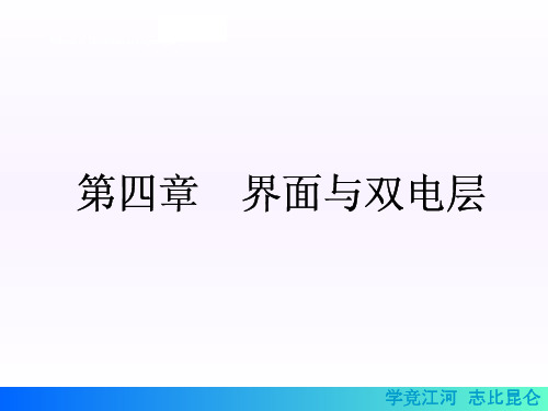 第四章 熔岩电化学界面与双电层