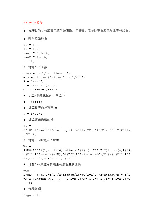 雷电脉冲频谱分析的MATLAB程序及图形2