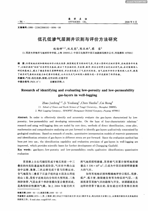 低孔低渗气层测井识别与评价方法研究