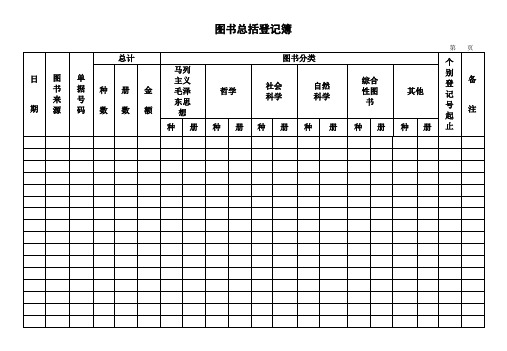 推荐-图书总括登记与个别登记表 精品