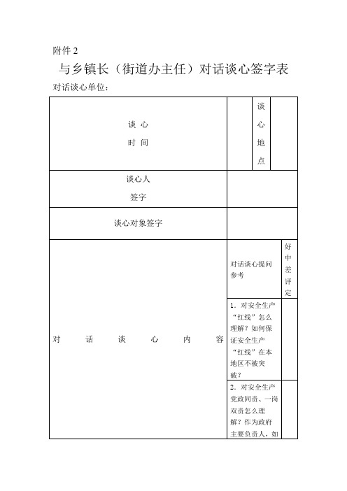 与乡镇长对话谈心内容