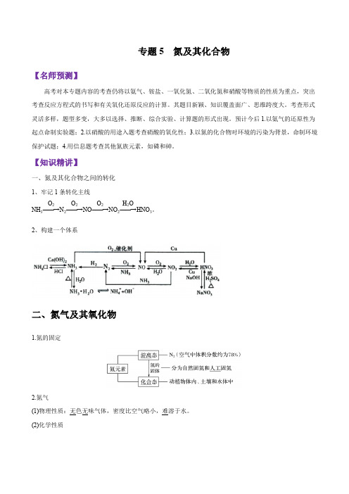 专题3.5 氮及其化合物 (解析版)