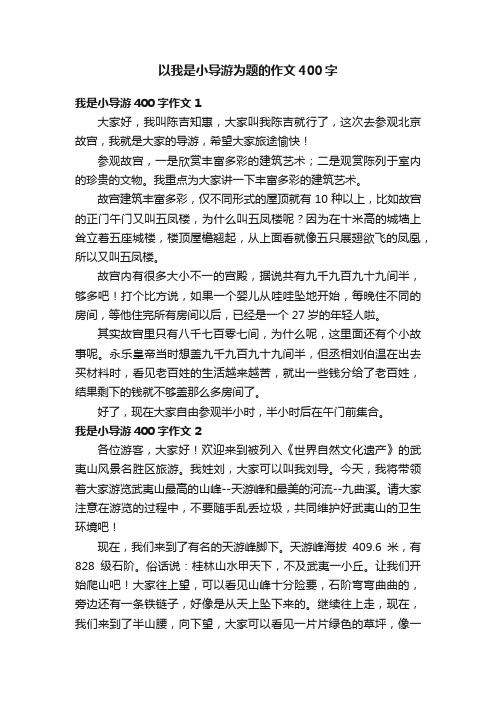 以我是小导游为题的作文400字5篇