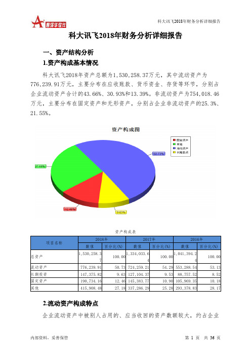 科大讯飞2018年财务分析详细报告-智泽华