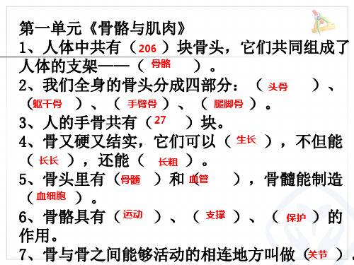 2019苏教版四年级下册科学复习知识点、试题点