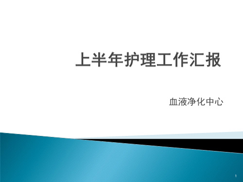 血透室护理工作总结ppt课件