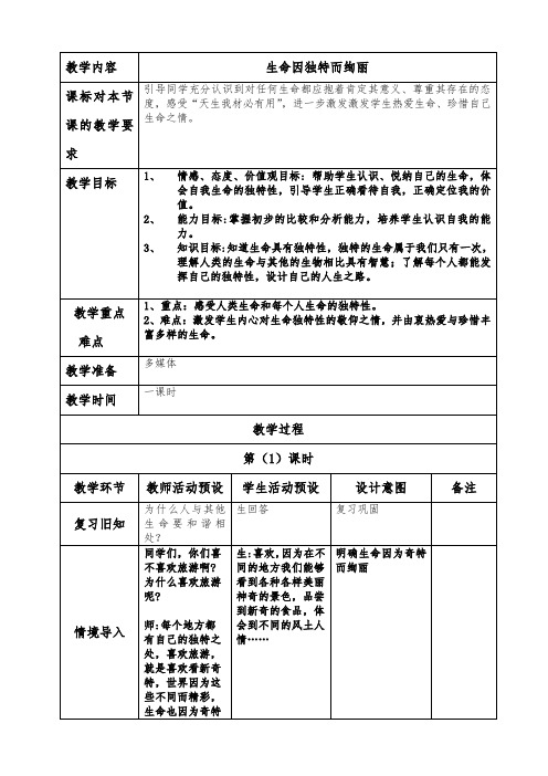 生命因独特而绚丽