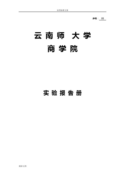 计算机的辅助审计实验报告材料的