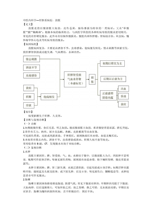 中医内科学——鼓胀