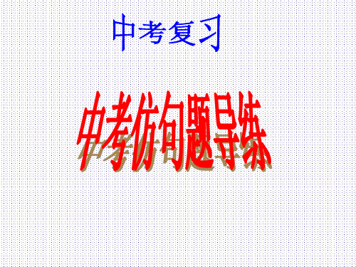 中考仿句题导练