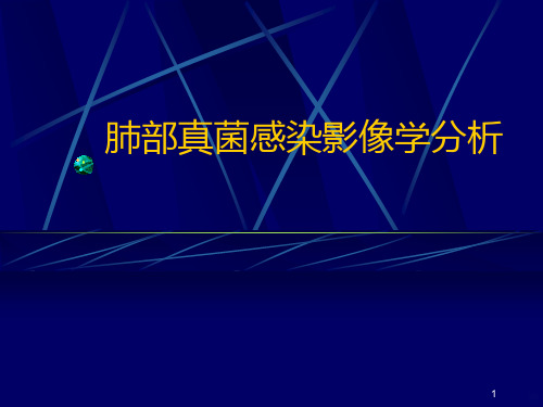 肺部真菌感染影像学分析PPT课件