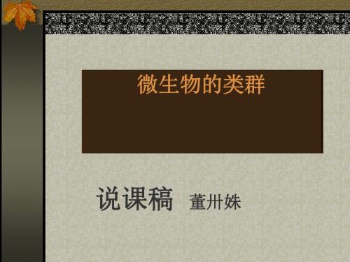 微生物的类群ppt1 人教版