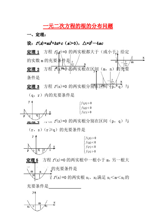 高中数学 一元二次方程的根的分布问题教案 苏教版必修1