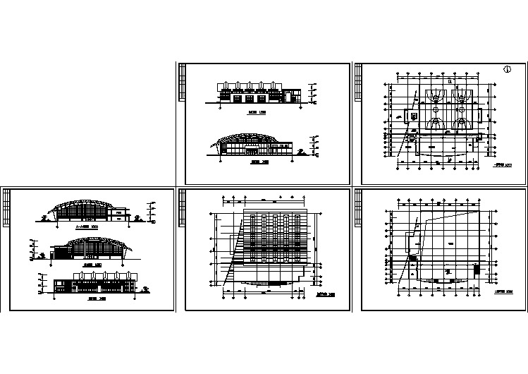 某学校内部体育馆建筑设计施工方案图