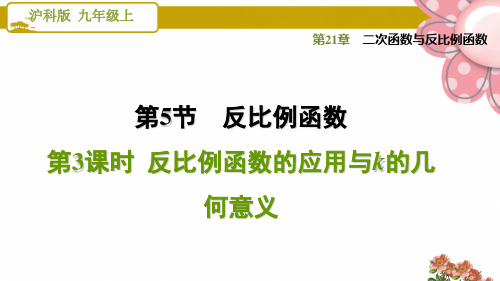 《反比例函数的应用与k的几何意义》PPT课件