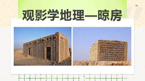 2020高考冲刺复习观影学地理——新疆晾房(课件精讲)