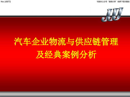 《汽车企业物流与供应链管理及经典案例分析》课件 第4章 汽车企业售后备件物流