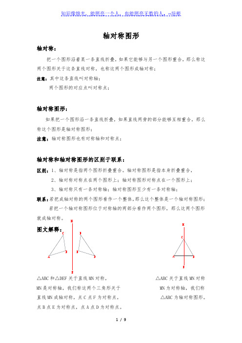 苏科版八年级上册  轴对称图形 知识点总结讲解