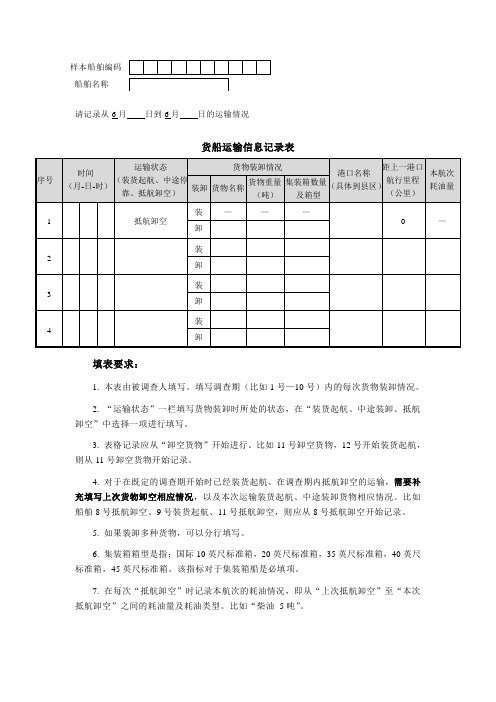 货船运输信息记录表 (1)