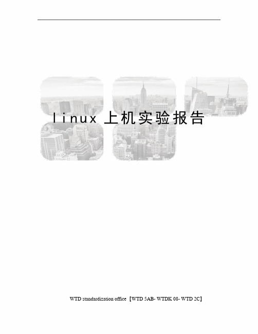 linux上机实验报告