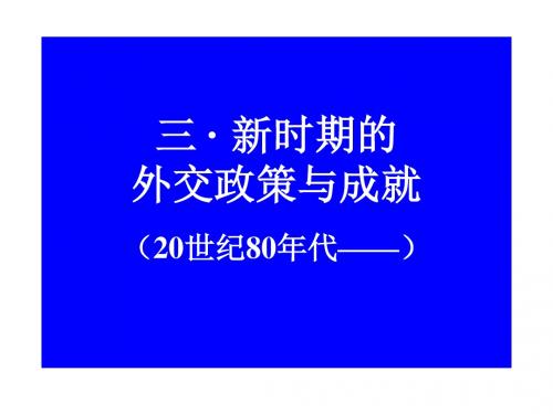 新时期的外交政策与成就PPT课件10 人民版