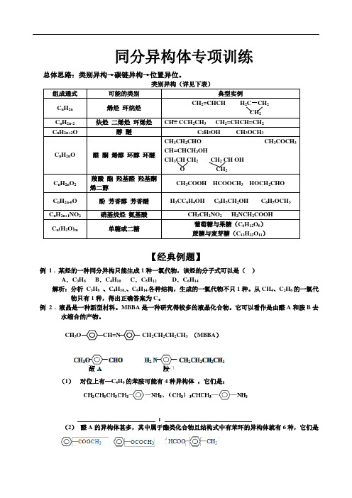 高考同分异构体书写总结