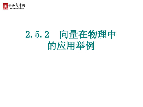 平面向量在物理中的应用