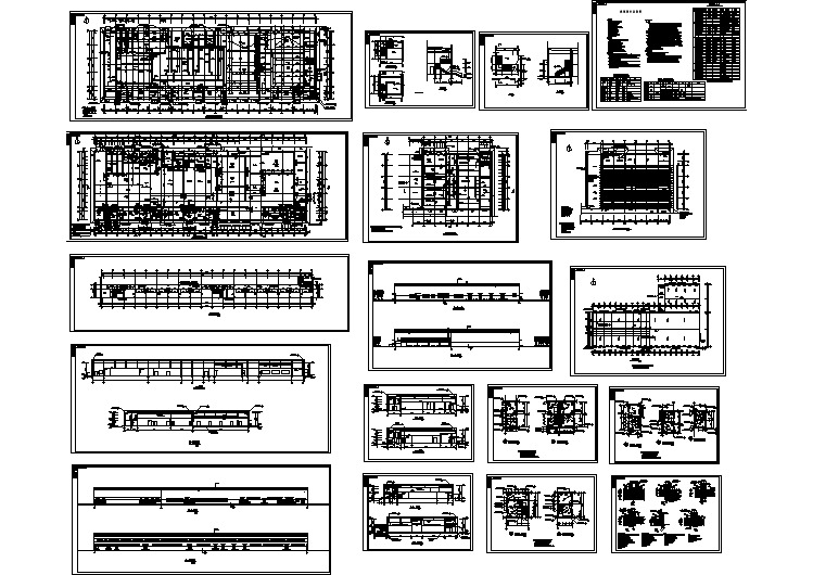 某地区钢结构厂房建筑平立面全套图