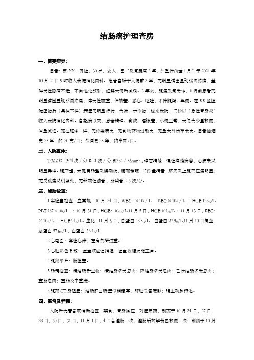 结肠癌的护理查房