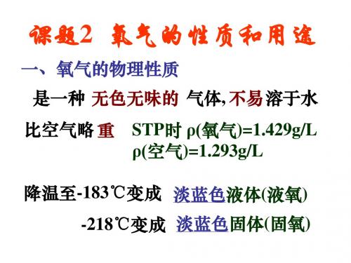 【初中化学】氧气的性质和用途PPT课件 人教版