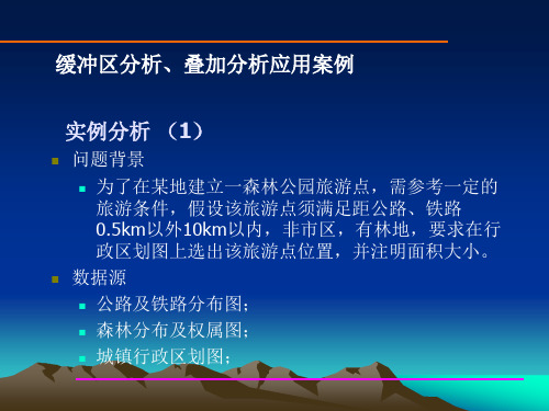 GIS教案第七讲缓冲区分析叠加分析及应用案例