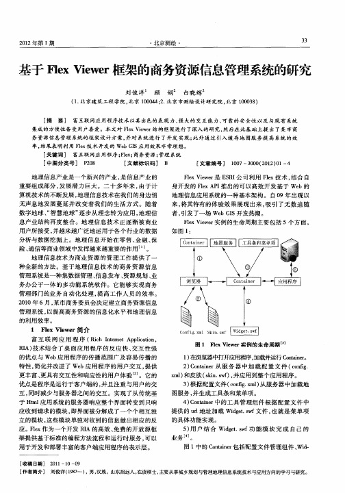基于Flex Viewer框架的商务资源信息管理系统的研究