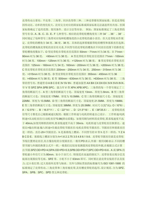 皮带轮型号尺寸