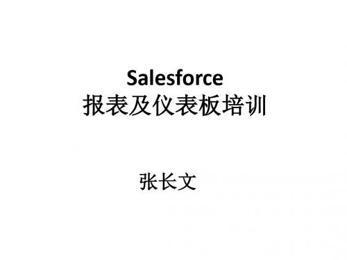 神州云动salesforce报表及仪表板培训课件