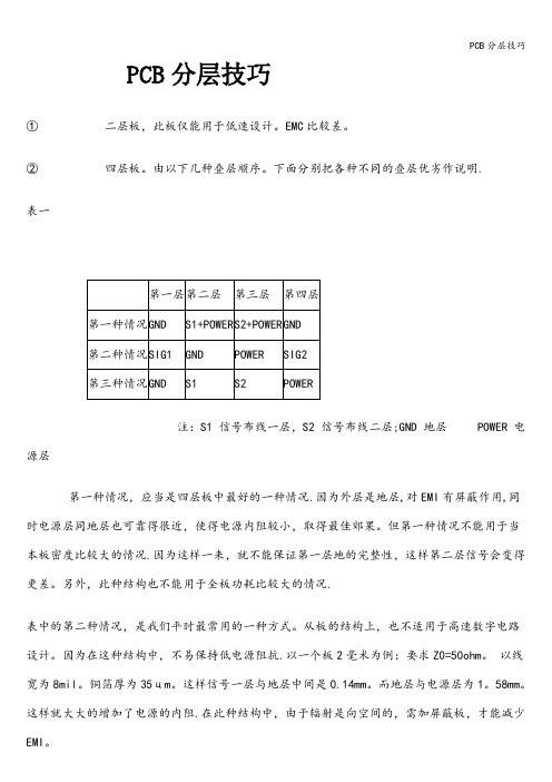 PCB分层技巧