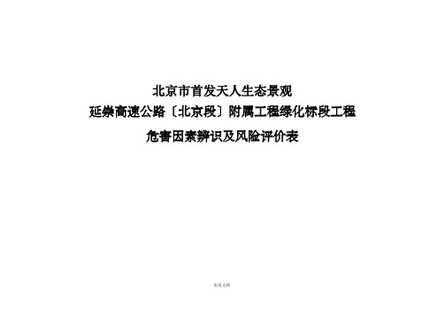 危险源辨识清单