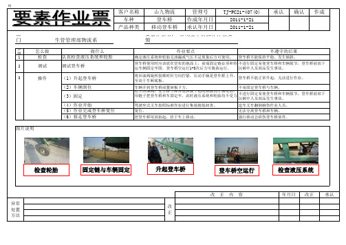 备战2014年物流考试物流常识---移动登车桥操作作业要领